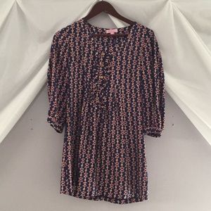 Lily Pulitzer silk navy chain dress